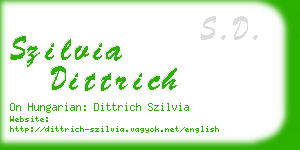 szilvia dittrich business card